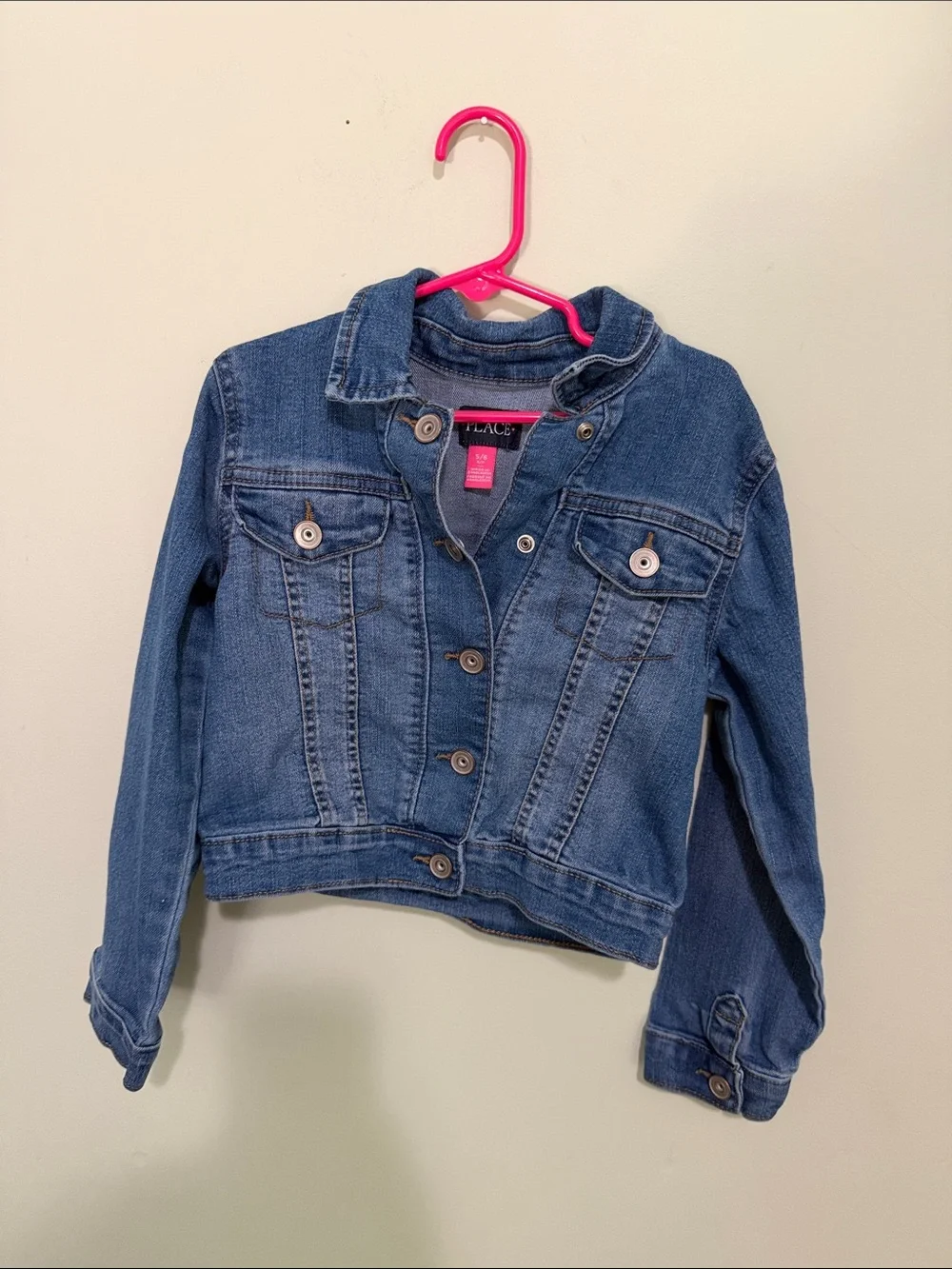 The Children's Place Blue Denim Jean Jacket with Button Front